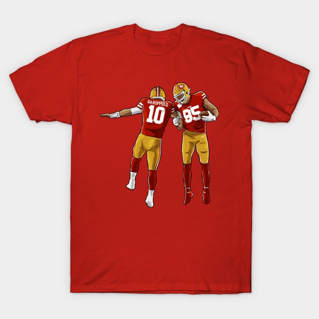 Jimmy Garoppolo x George Kittle San Francisco 49ers T-Shirt by opoyostudio